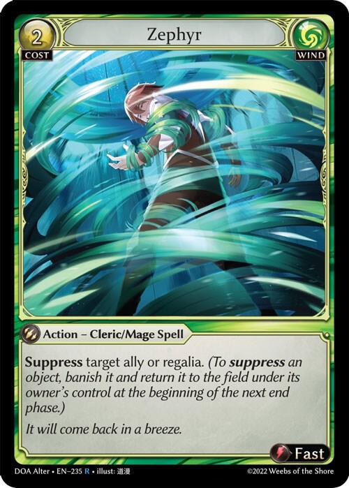 Zephyr, Dawn of Ashes Alter Edition 235