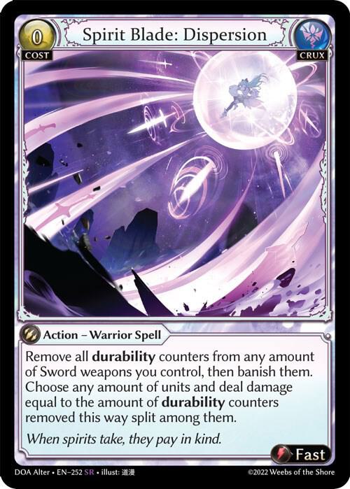 Spirit Blade: Dispersion, Dawn of Ashes Alter Edition 252