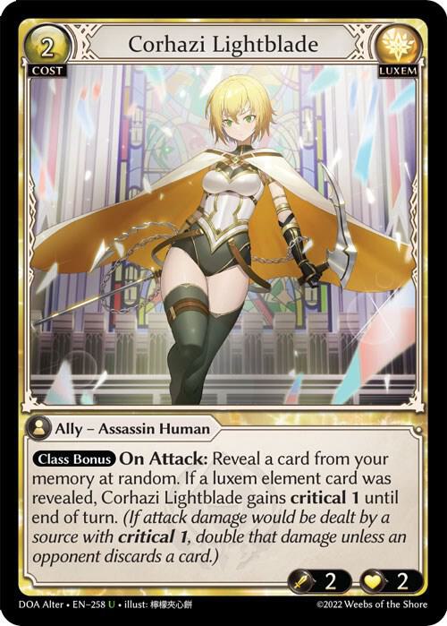 Corhazi Lightblade, Dawn of Ashes Alter Edition 258