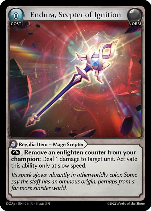 Endura, Scepter of Ignition, Dawn of Ashes Prelude 014