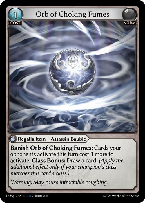 Orb of Choking Fumes, Dawn of Ashes Prelude 019