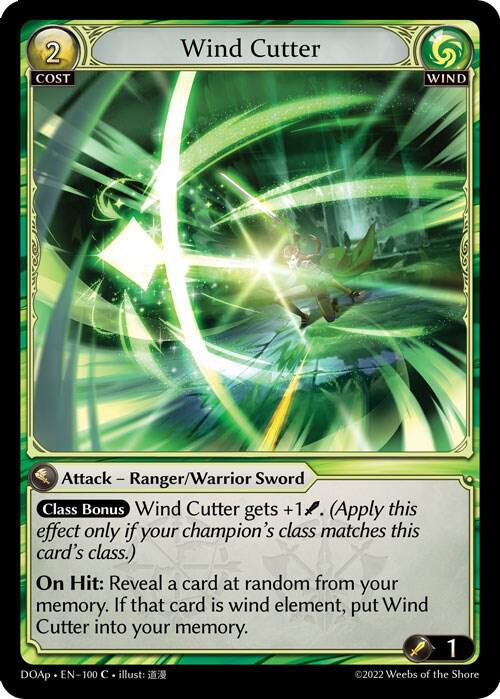 Wind Cutter, Dawn of Ashes Prelude 100