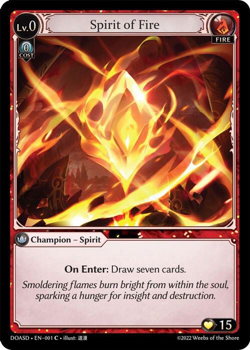 Spirit of Fire, Dawn of Ashes Starter Decks 001
