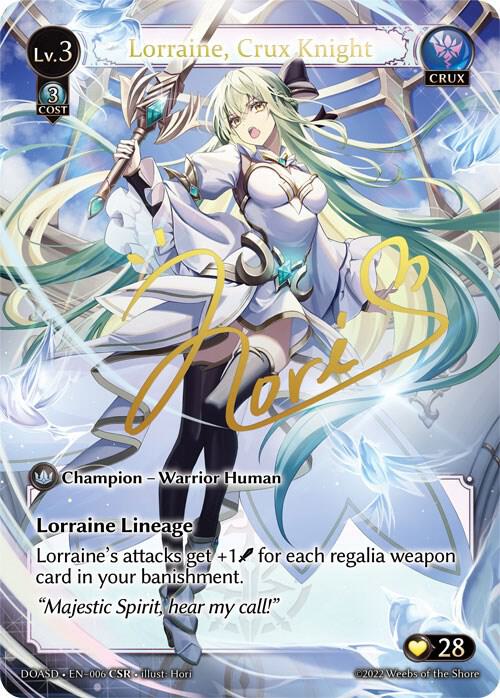 Lorraine, Crux Knight (CSR), Dawn of Ashes Starter Decks 006