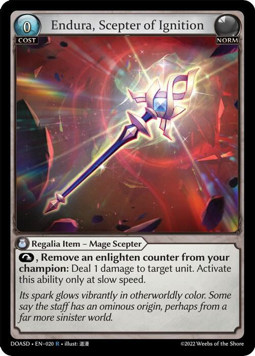Endura, Scepter of Ignition, Dawn of Ashes Starter Decks 020