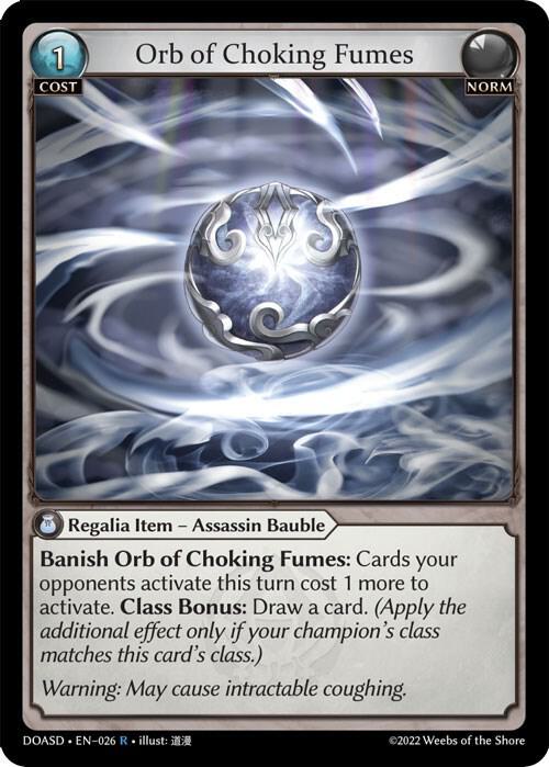 Orb of Choking Fumes, Dawn of Ashes Starter Decks 026