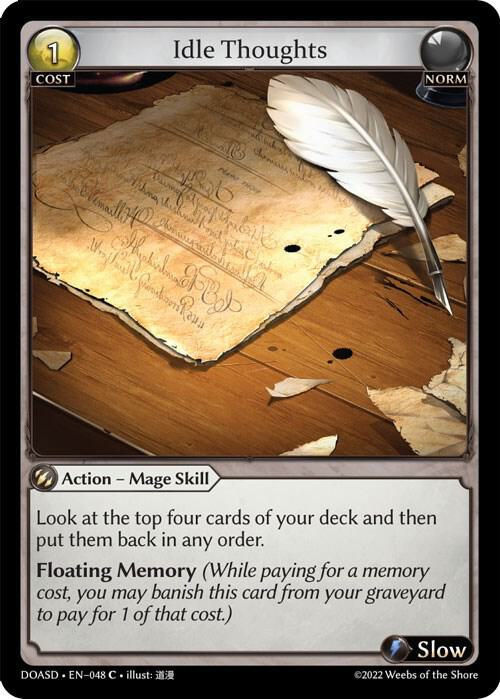 Idle Thoughts, Dawn of Ashes Starter Decks 048
