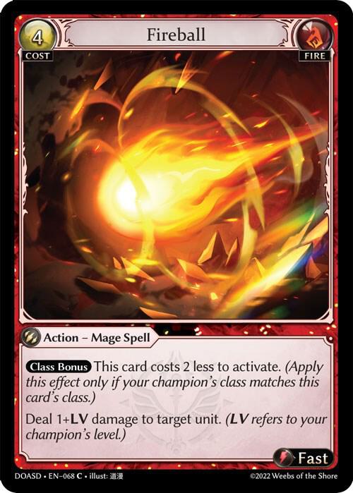 Fireball, Dawn of Ashes Starter Decks 068