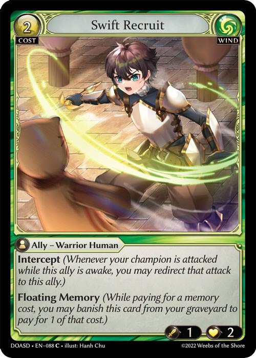 Swift Recruit, Dawn of Ashes Starter Decks 088