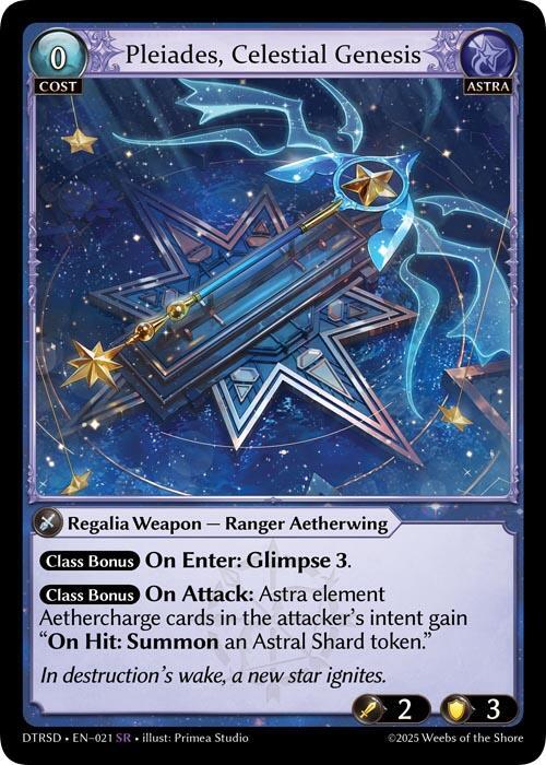 Pleiades, Celestial Genesis, Distorted Reflections Starter Decks 21