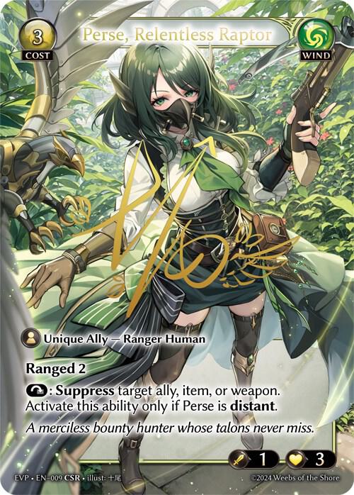Perse, Relentless Raptor, Alchemical Revolution Event Pack 009