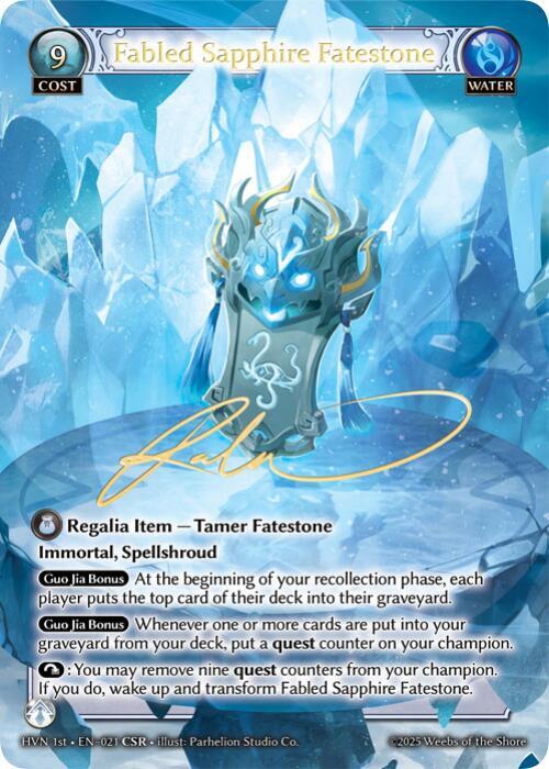 Fabled Sapphire Fatestone // Genbu, Black Tortoise (CSR), Abyssal Heaven 021