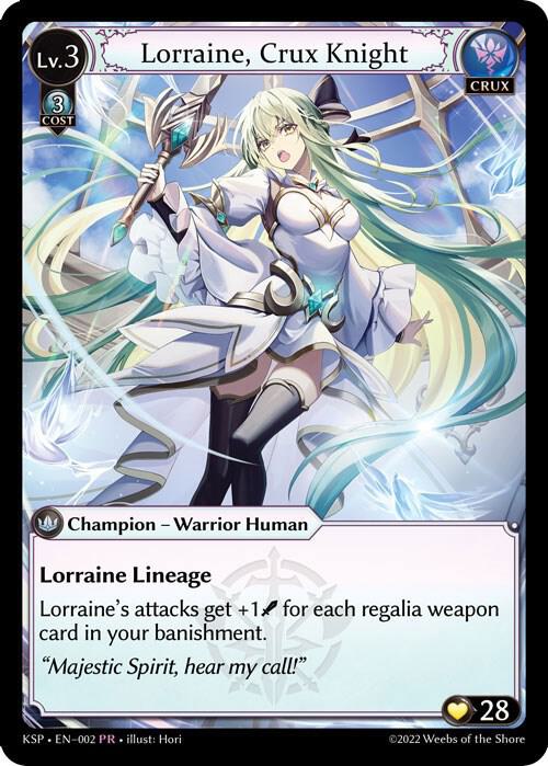 Lorraine, Crux Knight, Kickstarter Promotional Cards 002