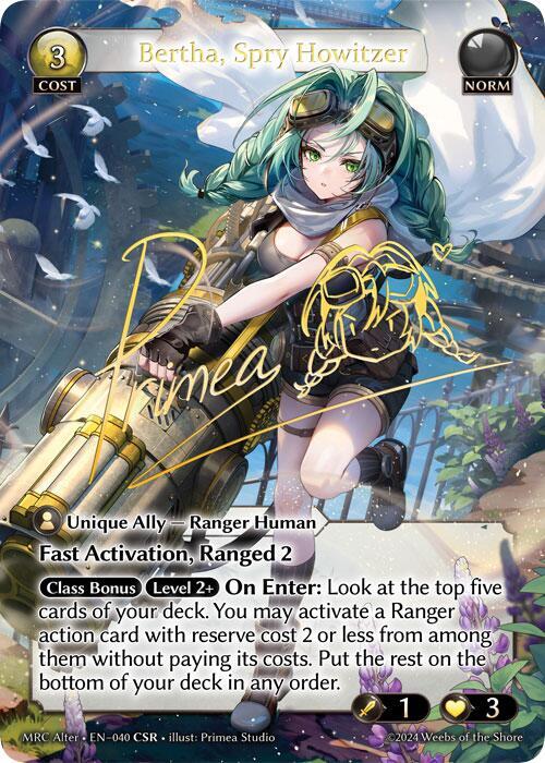 Bertha, Spry Howitzer, Mercurial Heart Alter Edition 40