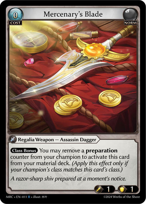 Mercenary's Blade, Mercurial Heart 011