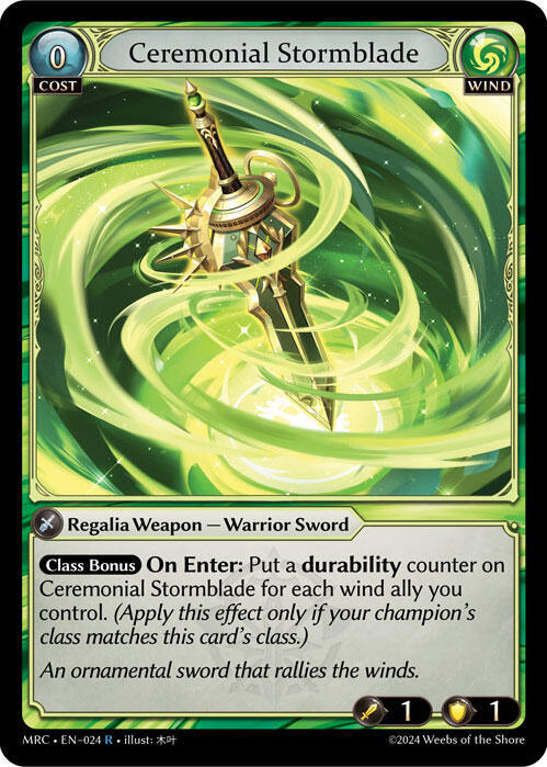 Ceremonial Stormblade, Mercurial Heart 024
