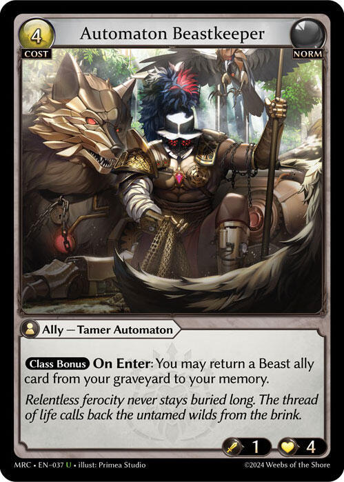 Automaton Beastkeeper, Mercurial Heart 037
