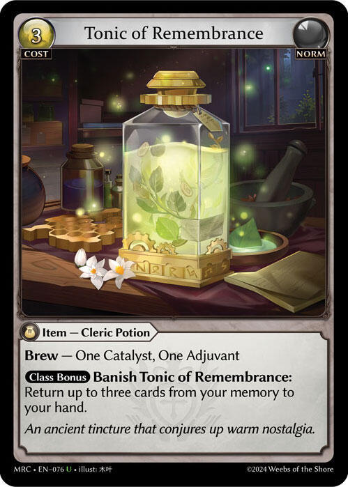 Tonic of Remembrance, Mercurial Heart 076