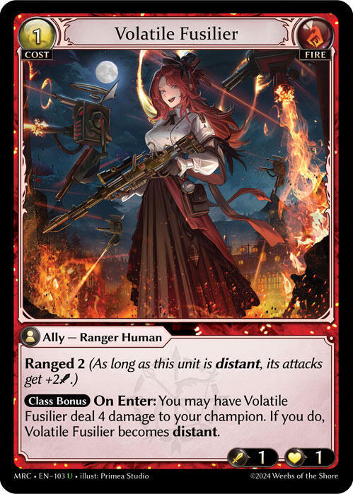 Volatile Fusilier, Mercurial Heart 103