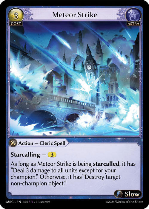 Meteor Strike, Mercurial Heart 164