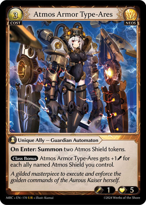 Atmos Armor Type-Ares, Mercurial Heart 170