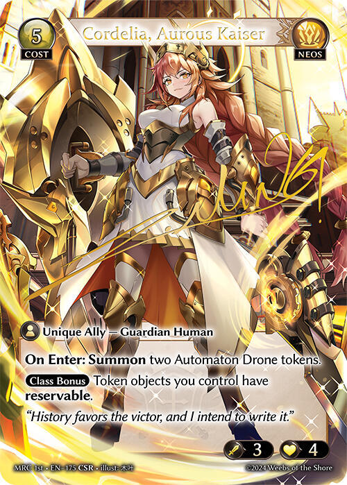 Cordelia, Aurous Kaiser (CSR), Mercurial Heart 175
