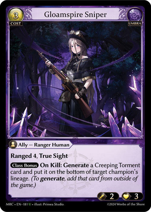 Gloamspire Sniper, Mercurial Heart 181