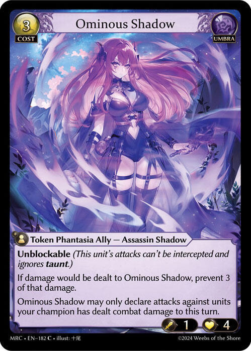Ominous Shadow, Mercurial Heart 182