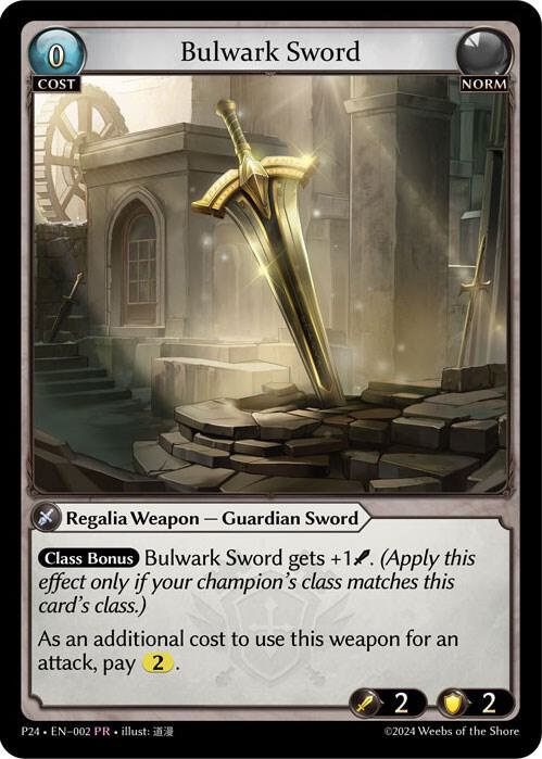 Bulwark Sword, Promotional Cards 002