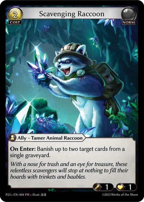 Scavenging Raccoon, Promotional Cards 004
