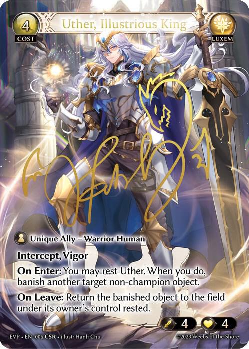 Uther, Illustrious King (CSR), Promotional Cards 006