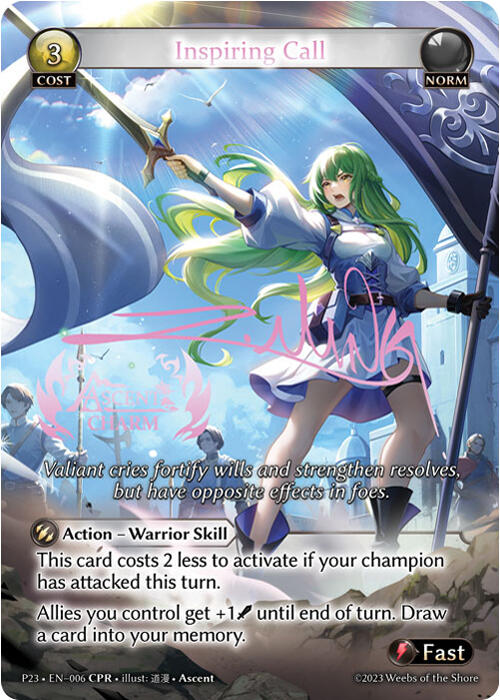 Inspiring Call (Ascent Charm), Promotional Cards 006