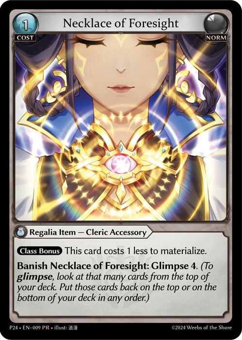 Necklace of Foresight, Promotional Cards 009