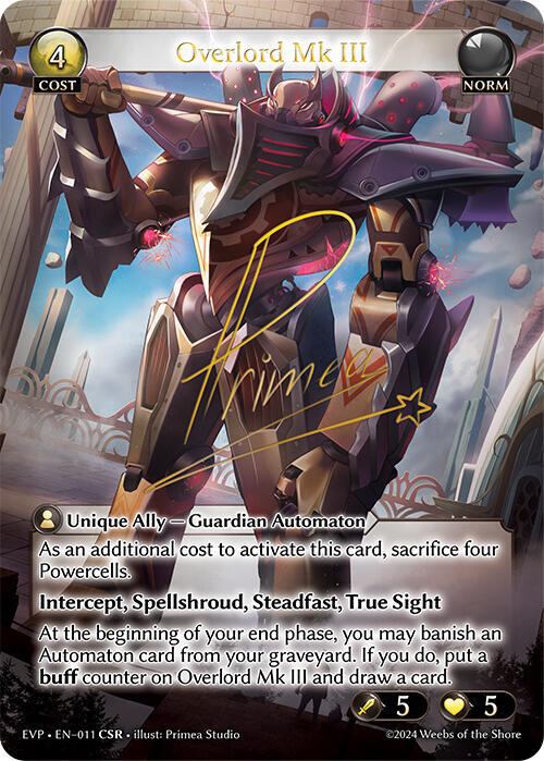 Overlord Mk III, Promotional Cards 011
