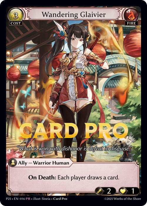 Wandering Glaivier, Promotional Cards 016