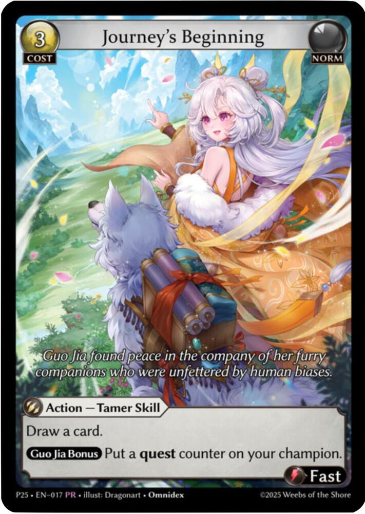 Journey's Beginning (017), Promotional Cards 017