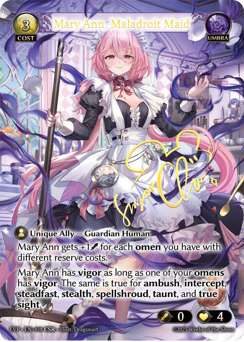 Mary Ann, Maladroit Maid (CSR), Promotional Cards 018