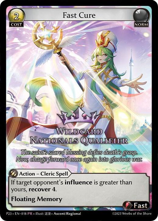 Fast Cure (Wildcard Nationals Qualifier), Promotional Cards 018