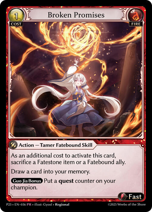 Broken Promises, Promotional Cards 036