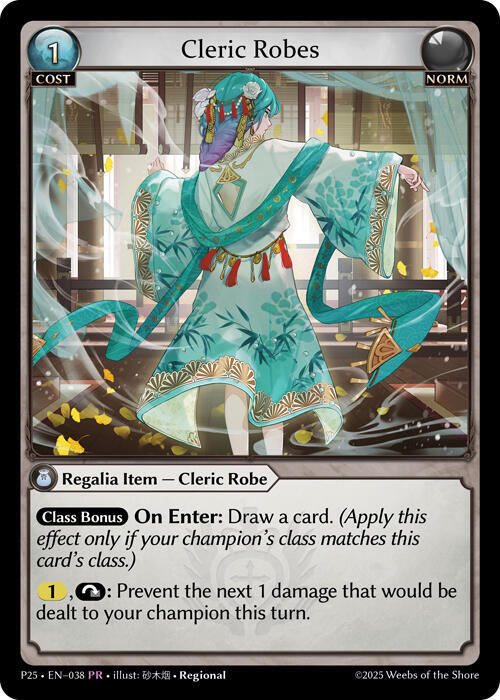 Cleric Robes (038), Promotional Cards 038