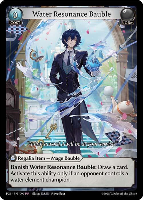 Water Resonance Bauble, Promotional Cards 092