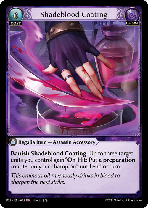 Shadeblood Coating, Promotional Cards 093