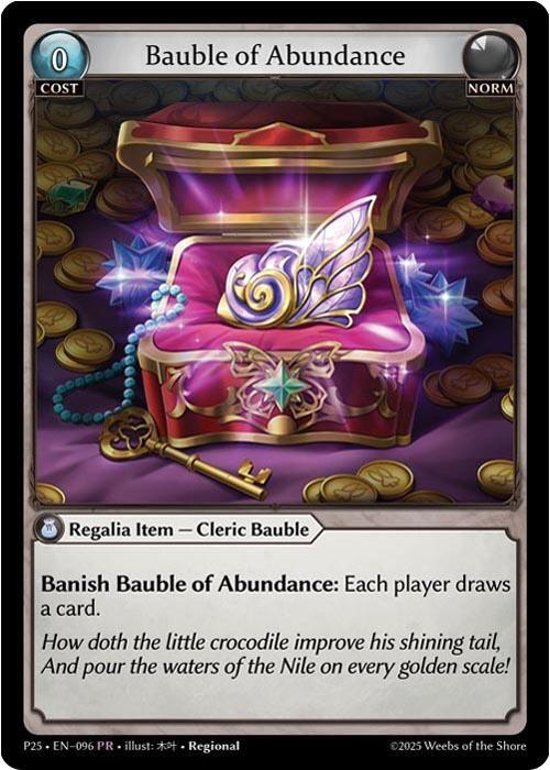 Bauble of Abundance (096), Promotional Cards 096