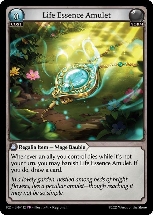 Life Essence Amulet (112), Promotional Cards 112