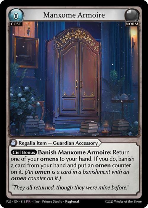 Manxome Armoire, Promotional Cards 113