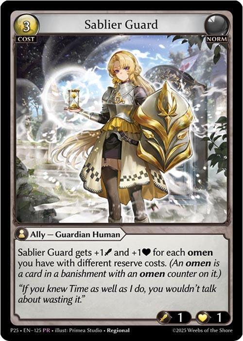 Sablier Guard, Promotional Cards 125