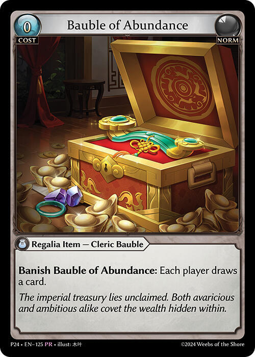 Bauble of Abundance, Promotional Cards 125
