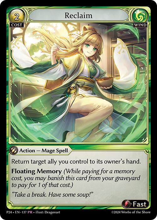 Reclaim, Promotional Cards 137