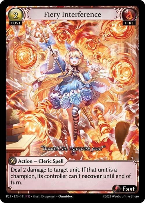 Fiery Interference, Promotional Cards 141