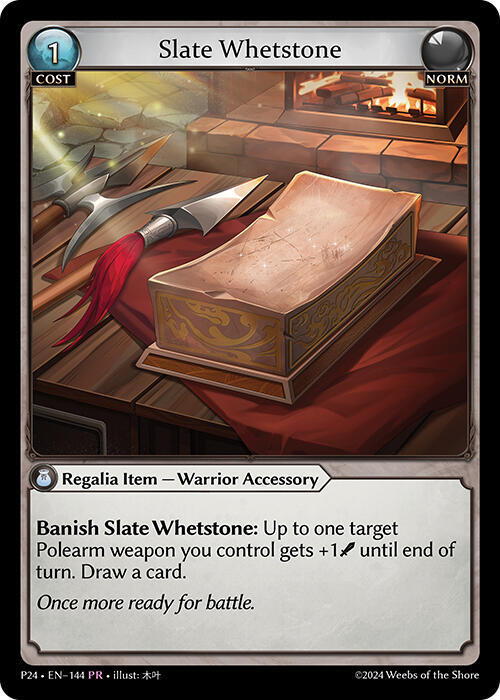 Slate Whetstone, Promotional Cards 144